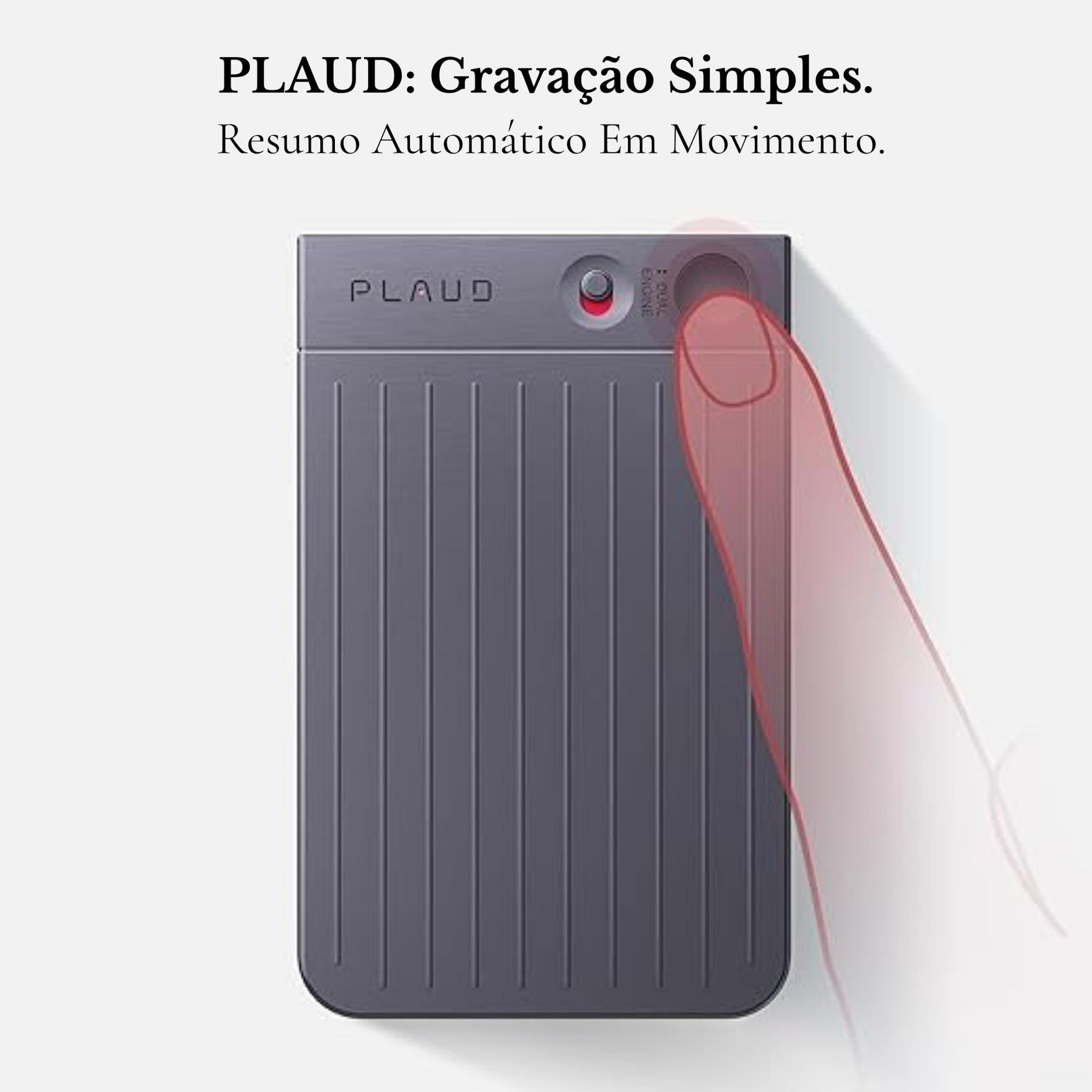 PLAUD NOTE - Gravador de voz com IA e GPT-4o + Case magnética