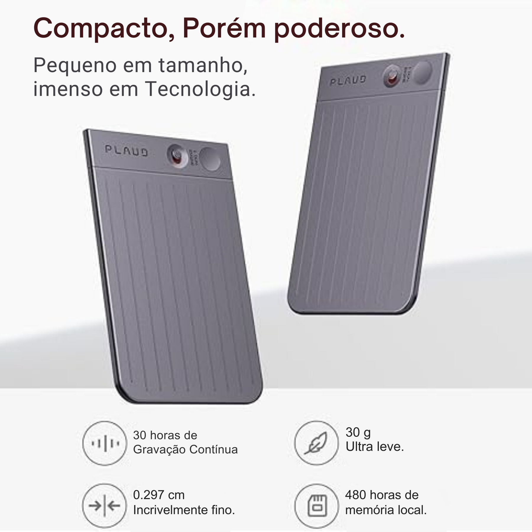 PLAUD NOTE - Gravador de voz com IA e GPT-4o + Case magnética